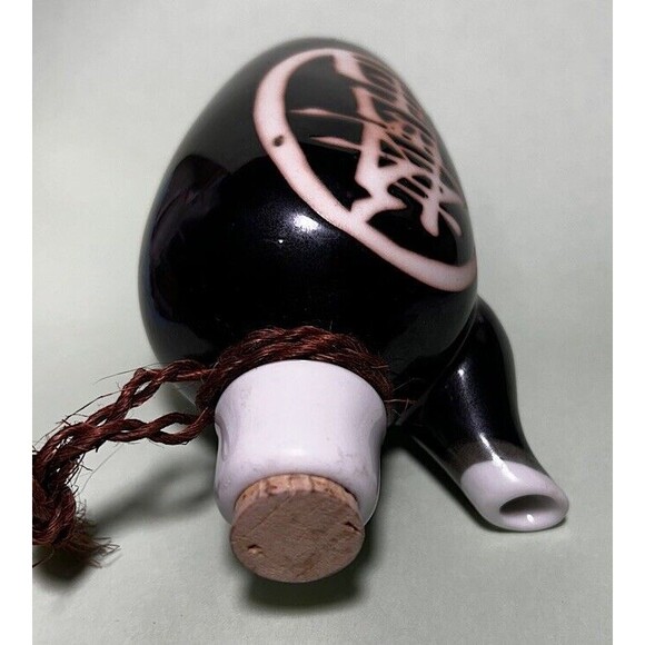 Soy Sauce Dispenser Jar Shoyu Black Ceramic with Cork Stopper - Picture 4 of 4